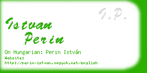istvan perin business card